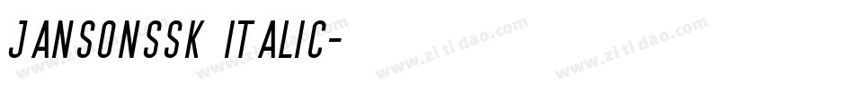 JansonSSK Italic字体转换